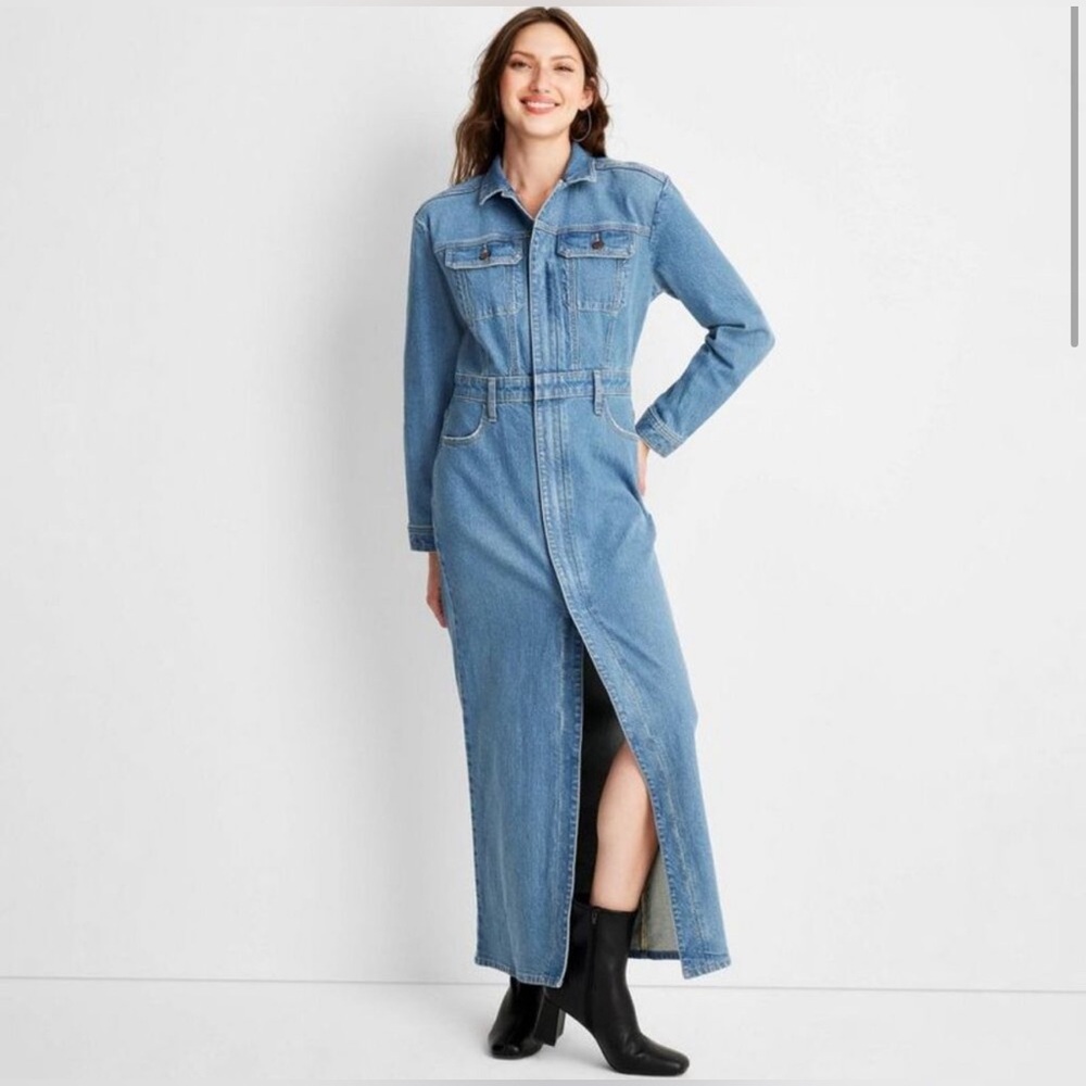 NWOT Universal Thread Denim Maxi Dress